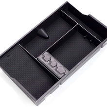 JDMCAR Center Console Organizer Compatible with 2007-2019 2020 Tundra/2008-2020 Toyota Sequoia Insert ABS Armrest Box Secondary Storage