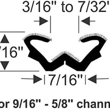 Steele Rubber Products RV Sliding Glass Window Unbeaded Rubber Channel - Cooper Standard 75000638 70-3579-256