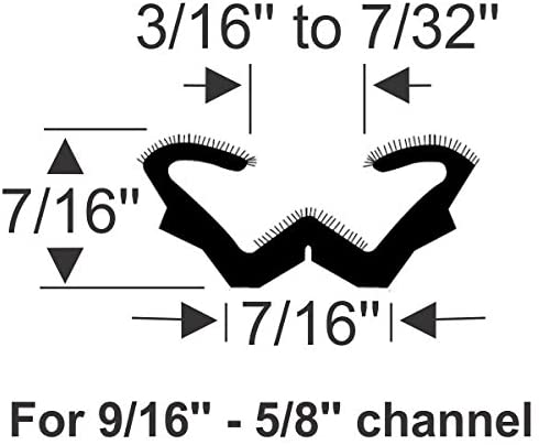 Steele Rubber Products RV Sliding Glass Window Unbeaded Rubber Channel - Cooper Standard 75000638 70-3579-256