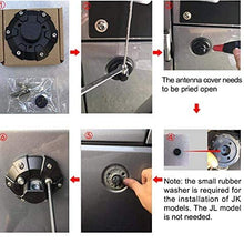 Maiker Radio Antenna Base Cover for 2007-2019 Jeep Wrangler JK/JL (ABS, Black)