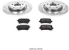Power Stop K4745 Rear Brake Kit with Drilled/Slotted Brake Rotors and Z23 Evolution Ceramic Brake Pads