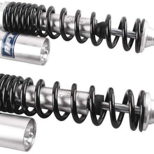GZYF Pair 400mm Motorcycle Air Shock Absorbers Universal Fit Honda Suzuki Yamaha Kawasaki ATV Go Kart Quad Dirt Sport Bikes Silver & Black