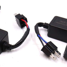 uxcell 2 Pcs H4 LED Canbus Error Anti-Flicker Resistor Adaptor Decoder Canceller Replacement for Auto