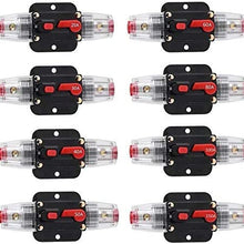 Reset Fuse 20-150AMP Inline Circuit Breaker Reset Fuse Holder for Car Audio Marine Boat Inverter Replace Fuses 12V-24V DC Breaker Switch Overload Protection Fuse (80A)