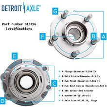 Detroit Axle - Front Wheel Hub & Bearing Assembly Replacement for Nissan Altima Maxima Quest Pathfinder Murano/Infiniti JX35 QX60