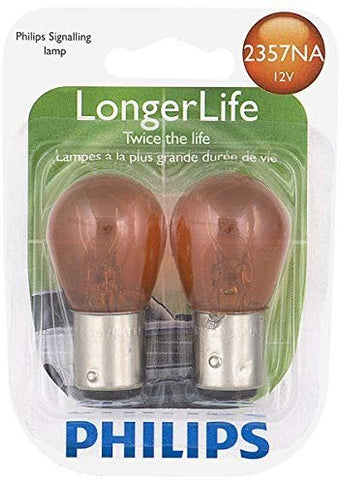 Philips 2357NA LongerLife Miniature Bulb, 2-Pack (2357NALLB2)