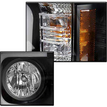 ZMAUTOPARTS For 2014-2015 Chevy Silverado 1500 LED DRL Black Projector Headlights Headlamps