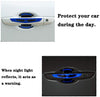 8pcs Universal 3D Carbon Fiber Car Door Handle Paint Scratch Protector Sticker Auto Door Handle Scratch Cover Guard Protective Film Car Outdoor Safety Reflective Strips (Red)