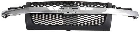 Perfit Liner New Front Dark Gray Grille Grill Replacement With Chrome Molding For 04-12 Colorado Pickup Truck Fits LS LT Model GM1200518 12335794