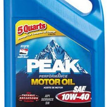PEAK (P4M015) SAE 10W-40 Motor Oil - 5 Quart Jug
