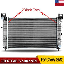 Maxiii 28inch Radiator Compatible with Cadillac Escalade, Chevy Chevrolet Silverado 1500 2500 / Suburban 1500 / Tahoe, GMC Sierra 1500 2500 / Yukon/Yukon XL 1500 4.3L 4.8L 5.3L 6.0L V6 V8