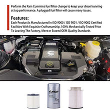 Fuel Filter Water Separator and Oil Filter Set Replaces# 68436631AA 68157291AA 5083285AA , Fits for Dodge Ram 2019 2020 2021 6.7L Cummins Diesel 2500 3500 4500 5500