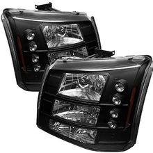 Spyder Auto Chevy Silverado 1500/2500/3500 Black LED Crystal Headlight with Bumper Light