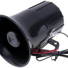 Loud Horn Siren, Car Siren Speaker Vehicle Horn Emergency Sound Amplifier Truck Speaker Loud Siren Horn 12V 100W 105-115dB 6 Tones Car Electronic Warning Alarm with Mic for Car Van Truck Motorcycle