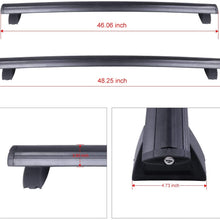 AUTOMUTO Cross Bars fit for 2011 2012 2013 2014 2015 2016 2017 2018 2019 for Jeep Grand Cherokee Aluminum Black Kayak Roof Rack Roof Top Bar Luggage Carrier with Lock
