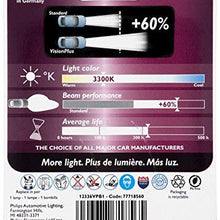 Philips H3 VisionPlus Upgrade Headlight Bulb with up to 60% More Vision, 1 Pack