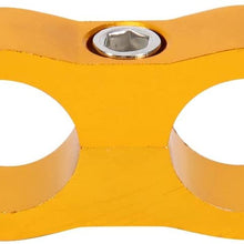Universal Oil Hose Clamp,Double Hole Tubing Clamp,AN10 Aluminum Alloy Oil Fuel Hose Braided Hose Separator Divider Clamp Car Modification(Golden)
