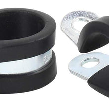 X AUTOHAUX 12pcs 16mm 0.63 Inch R Shape Automotive Galvanized Iron Cable Clamp Rubber Cushioned Insulated Clamp Metal Clamp for Tube Pipe Wire Installation