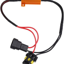 uxcell 2pcs 9005 9006 LED Headlight Anti Flicker Resistor Canceller Decoder 50W DC 12V 8R
