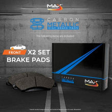 Max Brakes Front Carbon Metallic Performance Disc Brake Pads TA062051 | Fits: 2007 07 2008 08 2009 09 Lincoln MKZ