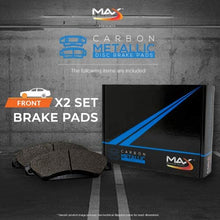 Max Brakes Front Carbon Metallic Performance Disc Brake Pads TA004851 | Fits: 2009 09 2010 10 Honda Accord LX/LX-P Sedan Models
