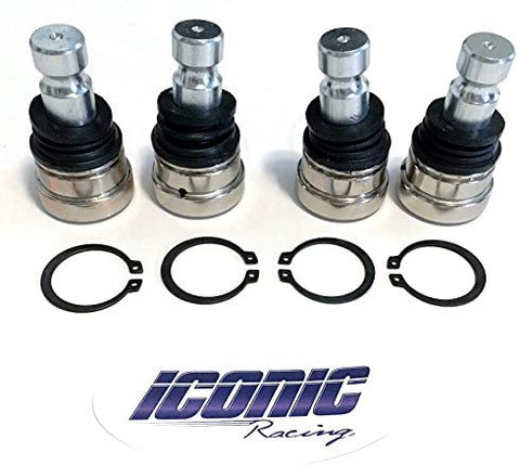 Iconic Racing Front Ball Joint Joints Set Upper and Lower Compatible with 13-16 Polaris Ranger 900