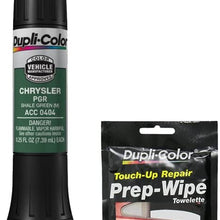 Dupli-Color ACC0404 Metallic Shale Green Exact-Match Scratch Fix All-in-1 Touch-Up Paint for Chrysler Vehicles (PGR) Bundle with Prep Wipe Towelette (2 Items)