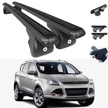 Roof Rack Cross Bars Lockable Luggage Carrier Fits Ford Escape 2013-2019 | Aluminum Black Cargo Carrier Rooftop Luggage Bars 2 PCS