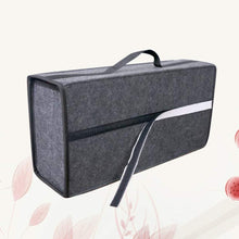 VOSAREA Trunk Car Storage Box Foldable Portable Trunk Organizer Bag Back-Up Case for Van Car Automobile (Grey)