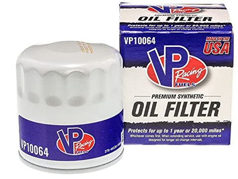 VP Racing 20,000 Mile Premium Full Synthetic Oil FilterVP10064, Fits Buick, Cadillac, Chevrolet and GMC,