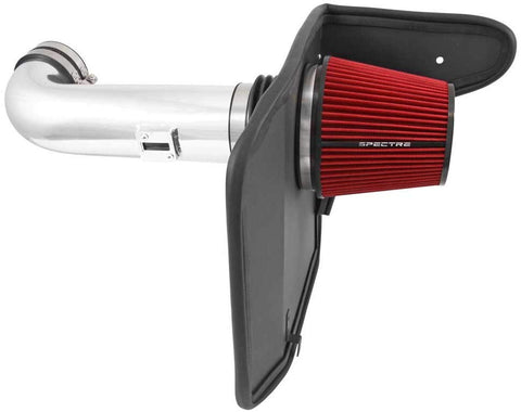 Spectre Performance Air Intake Kit with Washable Air Filter: 2010-2015 Chevy Camaro SS, 6.2L V8, Red Oiled Filter with Polished Aluminum Tube, SPE-9908