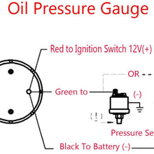 ESUPPORT Car 2" 52mm Oil Press Gauge Meter Pressure Sensor Pointer Blue LED Light