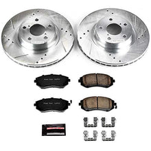 Power Stop K1124 Front Z23 Carbon Fiber Brake Pads with Drilled & Slotted Brake Rotors Kit