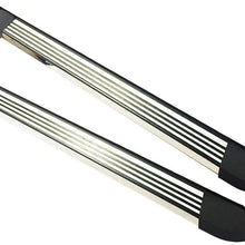 VANGUARD VGSSB-1952-1094AL For Nissan Rogue 2014-2019 Running Board 5 Inch H2 Style Aluminum Step Boards