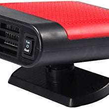 JXHD 12V Car Heater/Windshield Snow Defogger Defroster for Winter Cars,2 Colors Optional,Black-Red