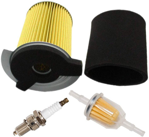 HIFROM Air Filter Pre-Filter with Spark Plug Fuel Filter Tune Up kit Replacement forYamaha G1 2 Cycle 1978-1989 Gas Golf Cart and G14 4 Cycle 1995-1996 Gas Golf Cart Replace J10-14417-00 JF7-14450-01