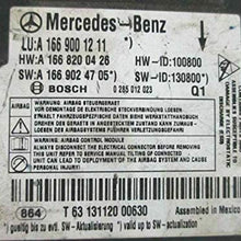 REUSED PARTS Bag Control Module G550 Fits 13-15 Mercedes G-Class A 166 900 12 11 A1669001211