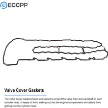 ECCPP Valve Cover with Valve Cover Gasket for 2007-2014 BMW 135i 335i 335is 335xi 535i 535i 740i 740iL X6 Z4 Compatible fit for Engine Valve Covers Kit