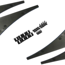 iJDMTOY 4pcs Black Front Bumper Canard, Body Diffuser Fins, Universal Fit For Any Car