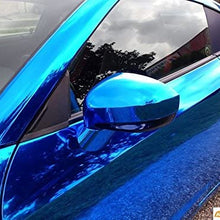 DIYAH Gloss Chrome Mirror Vinyl Car Wrap Sticker with Air Release Bubble Free Anti-Wrinkle 12" X 60" (1 FT X 5FT) (Blue)