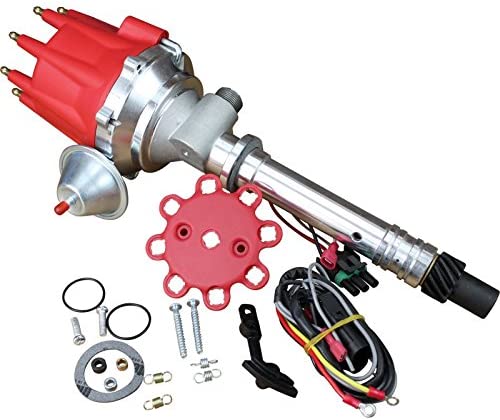 Dragon Fire High Performance Race Series Pro Billet Electronic Ignition Distributor Compatible Replacement For 1962-1974 Chevrolet Chevy Corvette Mechanical Tach Drive Under Shield Oem Fit D8572-DF
