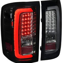 For Glossy Black GMC Sierra 1500 Pickup Smoke Lens Rear Brake Lamps LED Tail Lights