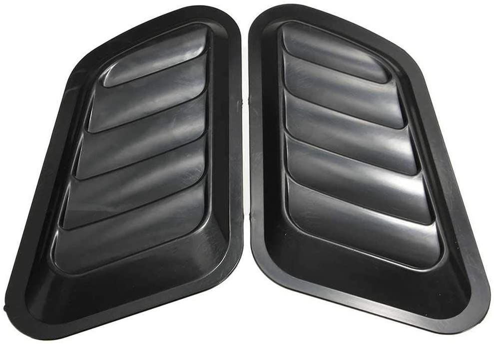 LSJVFK 1 Pair Universal Car Front Bonnet Vents Hood Car Decorative Air Flow Intake Scoop Turbo Bonnet Vent Cover