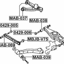 Mr508132 - Arm Bushing (for the Rear Upper Control Arm) For Mitsubishi - Febest