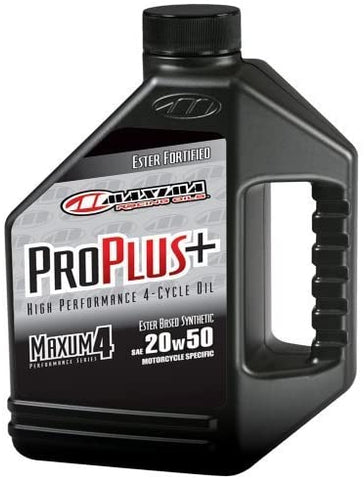 Maxima (30-039128) Pro Plus+ 20W-50 Synthetic Motorcycle Engine Oil - 1 Gallon Jug by Maxima