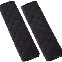 U&M 2pcs Seat Belt Covers, Soft Velvet Feel Car Belt Protector Shoulder Seatbelt Pad for Adults Youth Kids - Car, Truck, SUV, Airplane,Carmera Backpack Straps - by (Black)