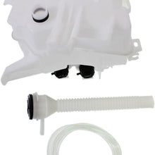 Washer Reservoir Windshield Expansion Tank Single Pump Type w/Washer Pump, Filler Neck, Cap, and Fluid Level Sensor Port compatible with Vehicles