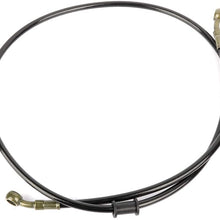 ZENITHKE black Motorcycle Braided Steel Brake Clutch Oil Hoses Line Pipe (Oil Hose Length 120cm)