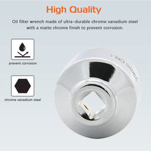 KEDAKEJI Heavy Duty 32mm 6-Point Socket For GM，Volkswagen, Pontiac Chevrolet, Saturn, Pontiac,Saab and All With 32mm Oil Filter Caps, Low Profile Oil Filter Wrench, 3/8" Drive Oil Filter Removal Tool