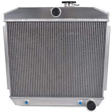 2 Row All Aluminum Racing Radiator Replacement For Chevy Bel Air/Nomad V8 MT Models 1955-1957
